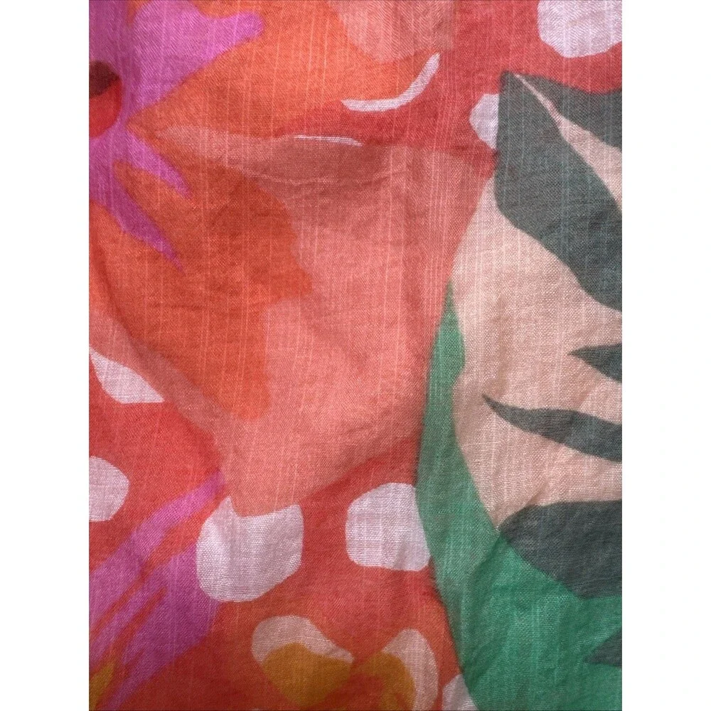 1. State Halter Neck Leaf Print Mini Dress Ruffle Hem Tropical XS - Picture 3 of 4